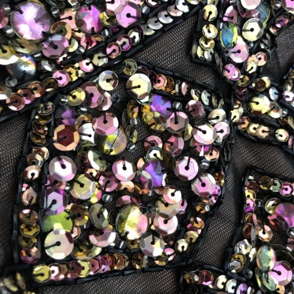 Alyce Claudine Sequin Geometric Mini Strapless Dress 2269 - Picture 2 of 7